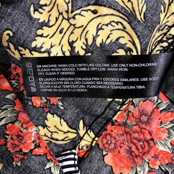 Denim and Flower Ricky Singh Mens Shirt Floral Short Sleeve Button Up - Picture 7 of 8